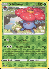 Vileplume 003/196, Lost Origin, Reverse Holo finish, representative matte composite