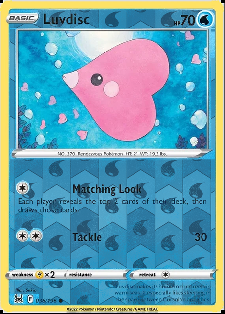 Luvdisc 038/196, Lost Origin, Reverse Holo finish, representative matte composite