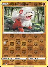 Hisuian Growlithe 083/196, Lost Origin, Reverse Holo finish, representative matte composite