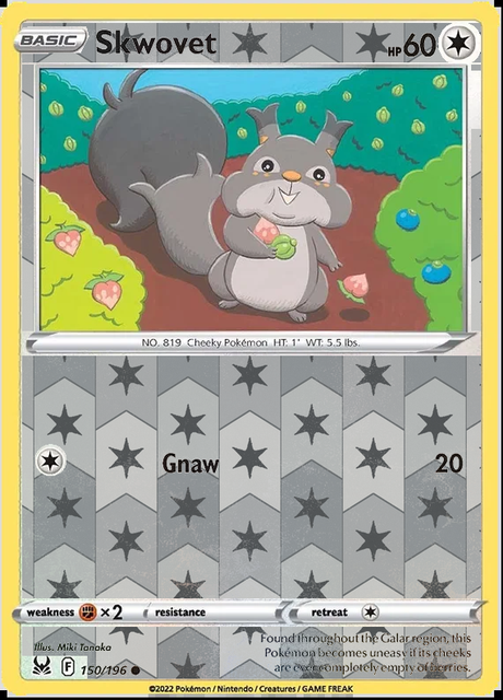 Skwovet 150/196, Lost Origin, Reverse Holo finish, representative matte composite