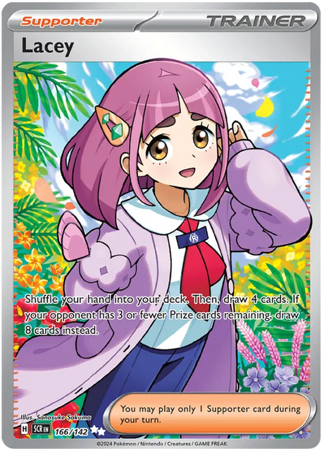 Lacey Ultra Rare Stellar Crown Pokemon Single Card 166/142