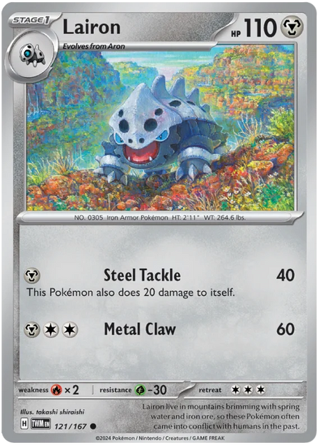 Lairon Twilight Masquerade Pokemon Single 121/167