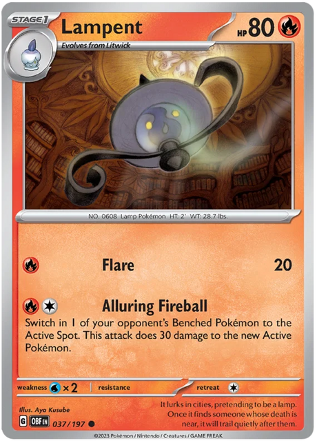 Lampent Obsidian Flames Single Pokemon Card