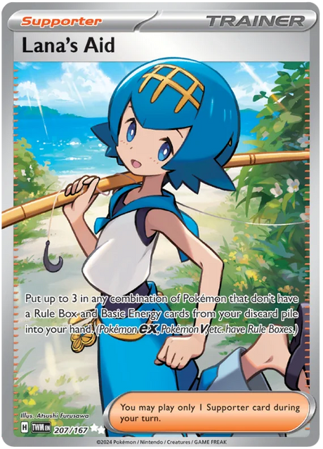 Lana's Aid (Full Art Rare) Twilight Masquerade Pokemon Single 207/167