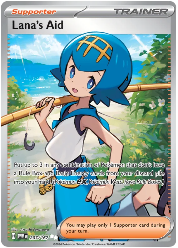 Lana's Aid (Full Art Rare) Twilight Masquerade Pokemon Single 207/167