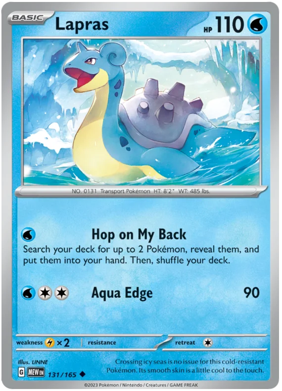 Lapras 151 Single Pokemon Card