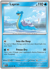 Lapras Paldean Fates Pokemon Card Single 016/091