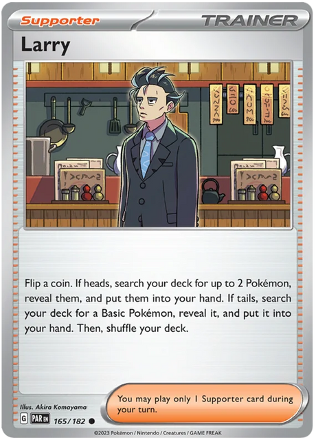 Larry Paradox Rift Single Pokemon Card 165/182