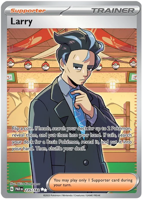 Larry Full Art Paradox Rift Single Pokemon Card 235/182
