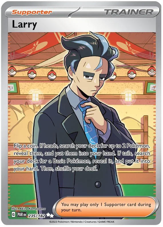 Larry Full Art Paradox Rift Single Pokemon Card 235/182