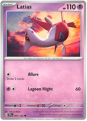 Latias Temporal Forces Pokemon Single 067/162