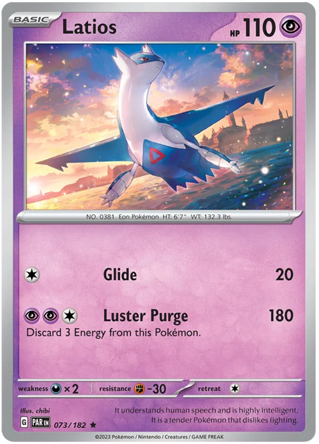 Latios Paradox Rift Single Pokemon Card 073/182