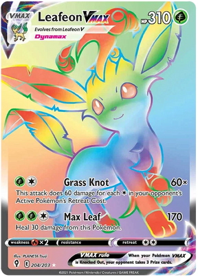 Leafeon VMAX (Secret) 204/203 - Pokemon TCG Evolving Skies card