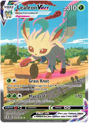 Leafeon VMAX (Alternate Art Secret) 205/203 - Pokemon TCG Evolving Skies card