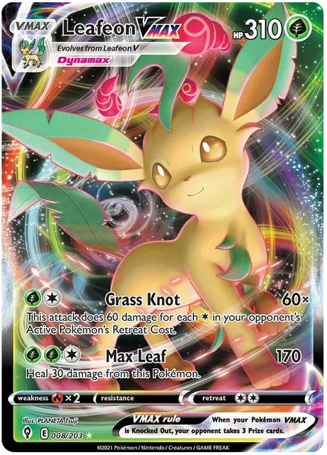 Leafeon VMAX 008/203 - Pokemon TCG Evolving Skies card