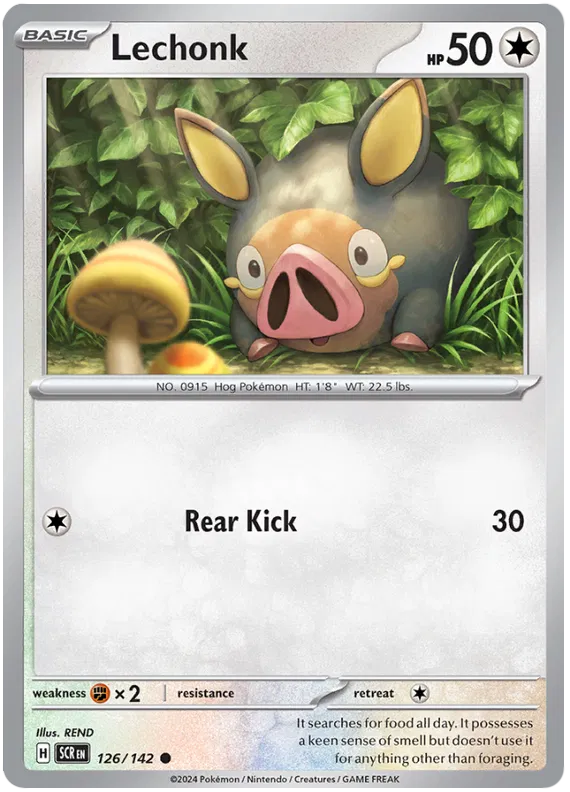 Lechonk Stellar Crown Pokemon Single Card 126/142