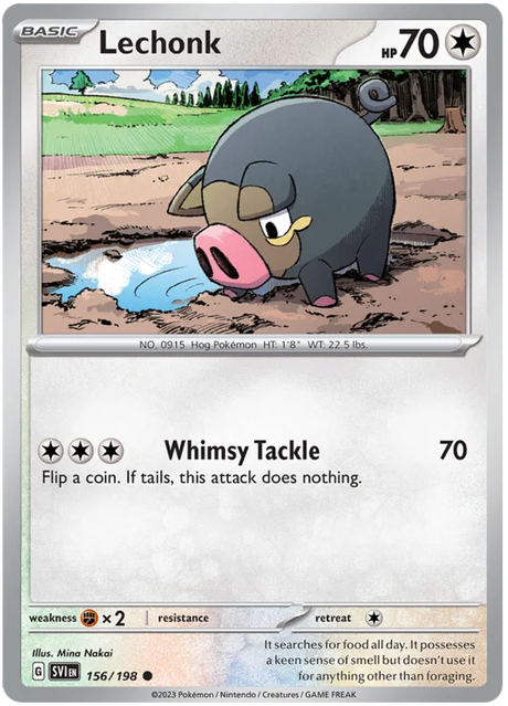 Lechonk 156 Scarlet & Violet Base Set Pokemon Card Single
