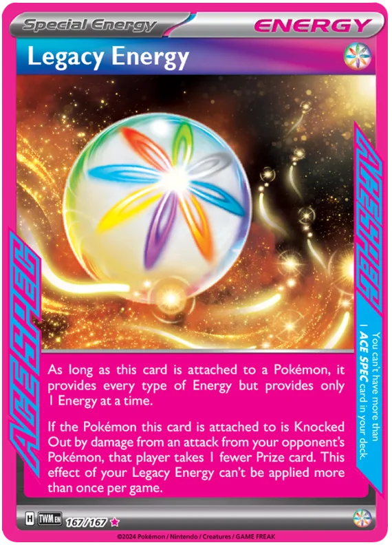 Legacy Energy (ACE SPEC) Twilight Masquerade Pokemon Single 167/167