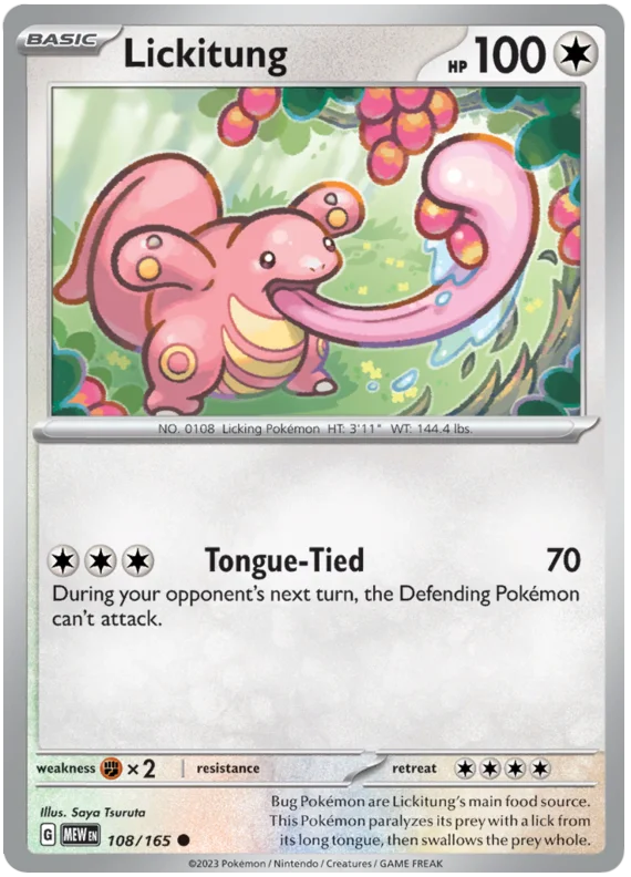 Lickitung 151 Single Pokemon Card