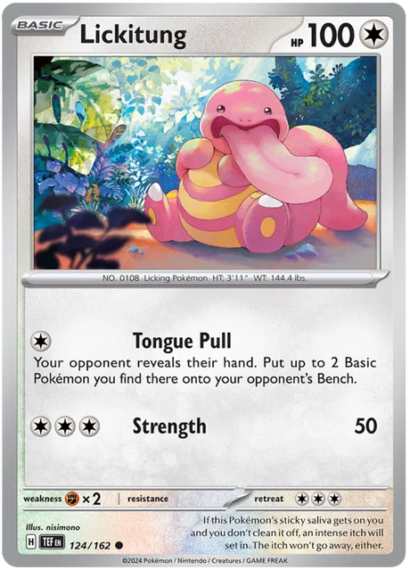 Lickitung Temporal Forces Pokemon Single 124/162