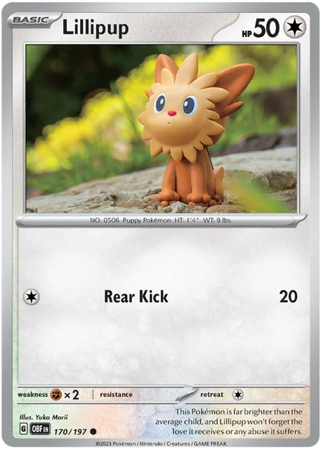 Lillipup Obsidian Flames Single Pokemon Card