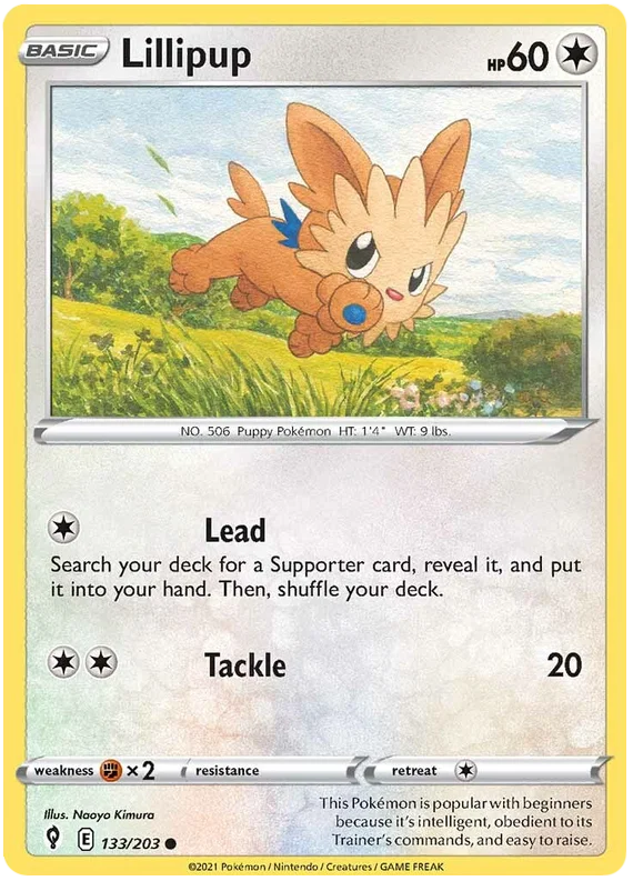 Lillipup 133/203 - Pokemon TCG Evolving Skies card