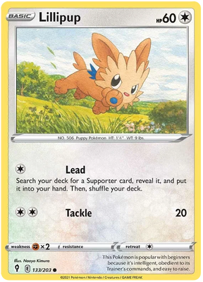 Lillipup 133/203 - Pokemon TCG Evolving Skies card