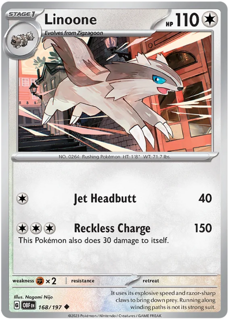 Linoone Obsidian Flames Single Pokemon Card