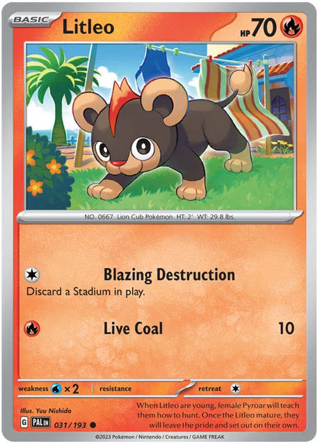 Litleo Paldea Evolved Single Pokemon Card