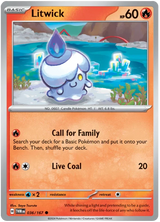Litwick Twilight Masquerade Pokemon Single 036/167