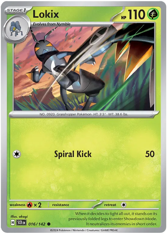 Lokix Stellar Crown Pokemon Single Card 016/142