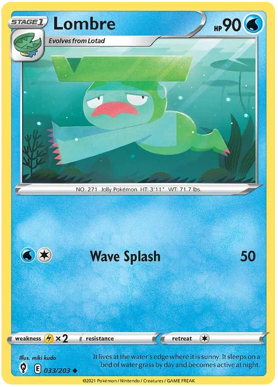Lombre 033/203 - Pokemon TCG Evolving Skies card
