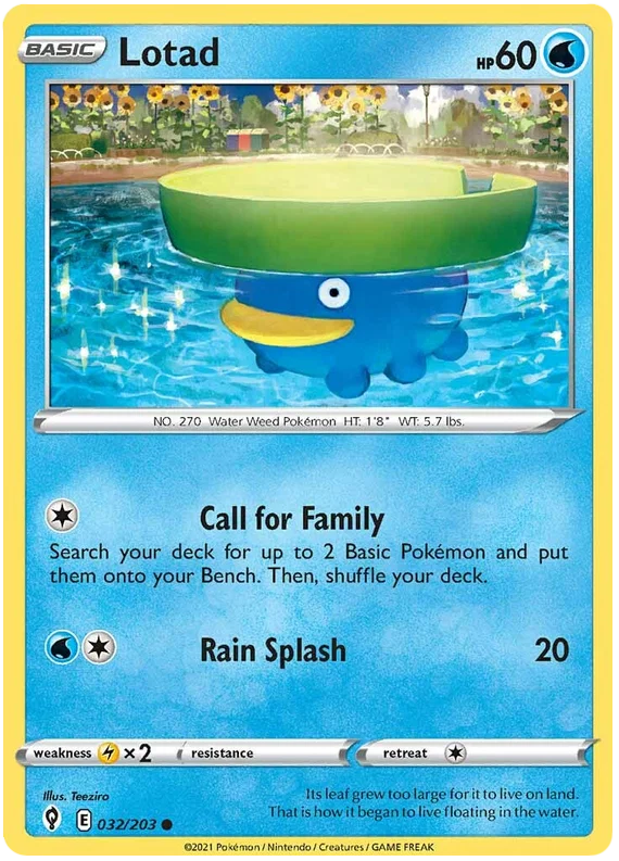 Lotad 032/203 - Pokemon TCG Evolving Skies card