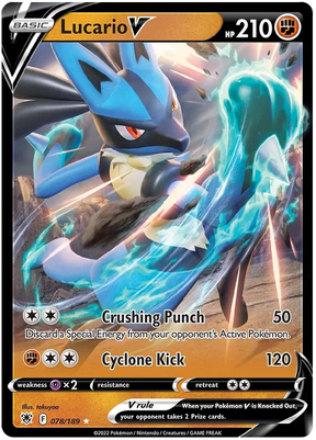 Lucario V Astral Radiance Pokemon Card Singles 078/189