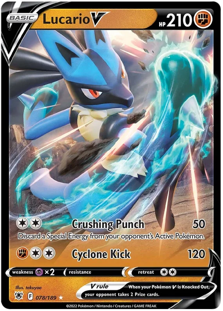 Lucario V Astral Radiance Pokemon Card Singles 078/189