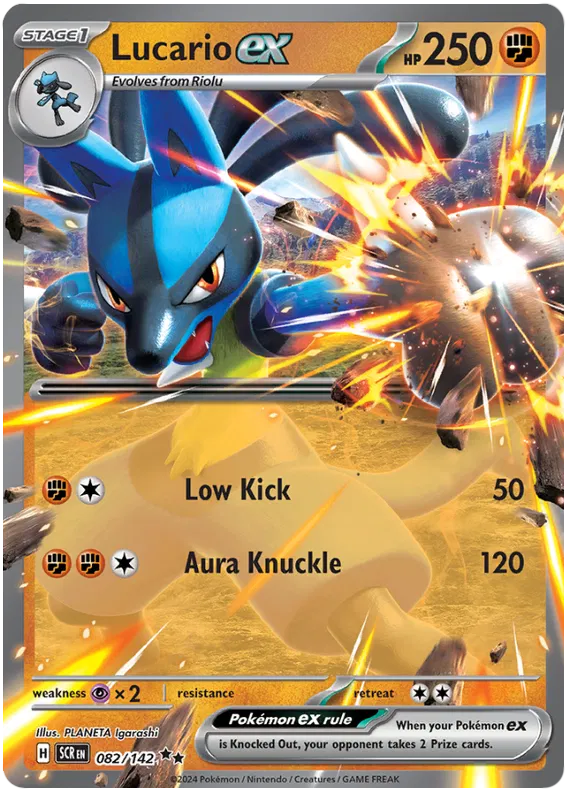 Lucario ex Stellar Crown Pokemon Single Card 082/142