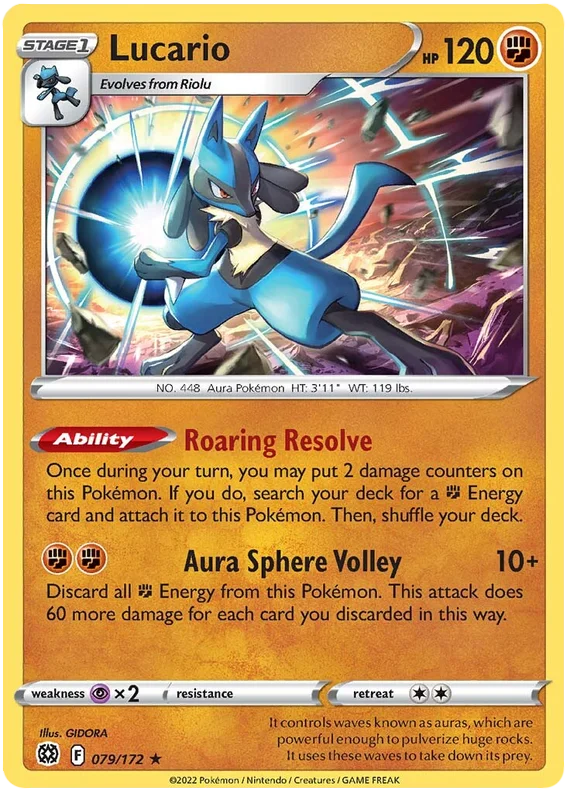 Lucario Brilliant Stars Pokemon Card Singles 079/172