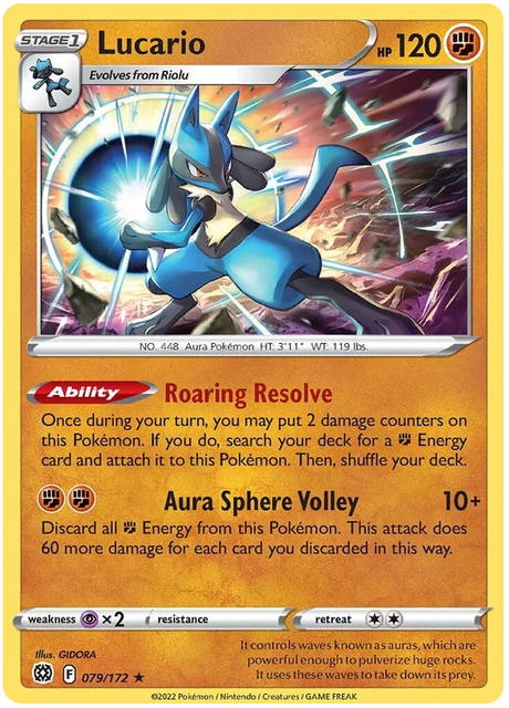 Lucario Brilliant Stars Pokemon Card Singles 079/172