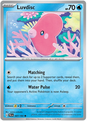 Luvdisc Paldea Evolved Single Pokemon Card