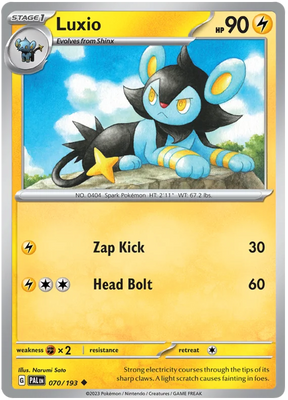 Luxio Paldea Evolved Single Pokemon Card