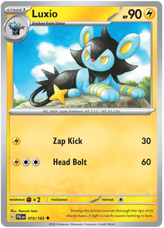 Luxio Paldea Evolved Single Pokemon Card