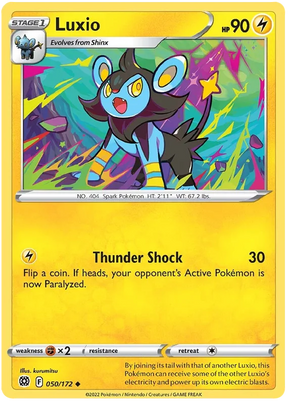 Luxio Brilliant Stars Pokemon Card Singles 050/172