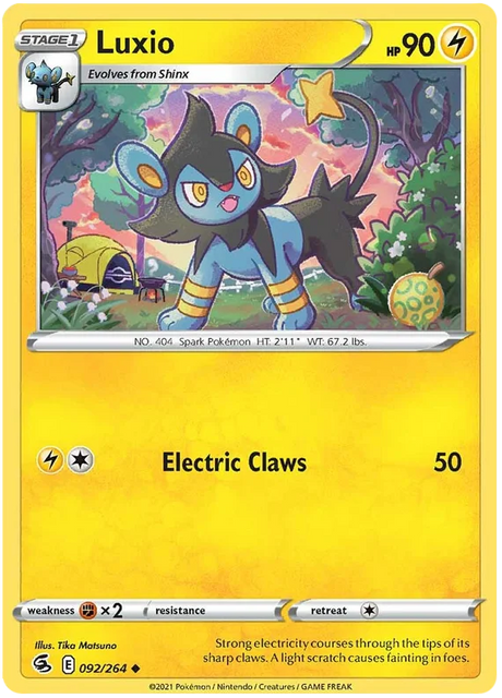 Luxio Fusion Strike Pokemon Card Singles 092/264