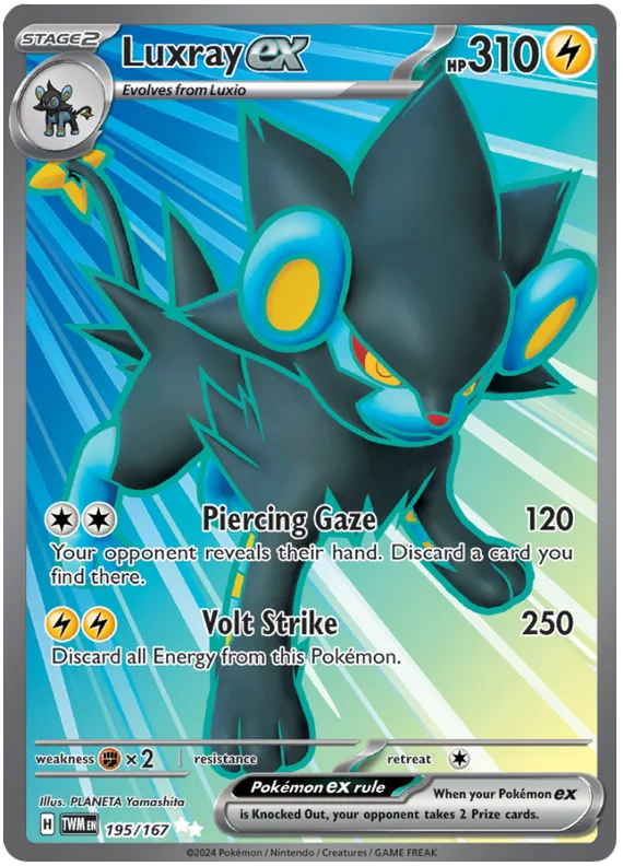 Luxray (Full Art Rare) Twilight Masquerade Pokemon Single 195/167