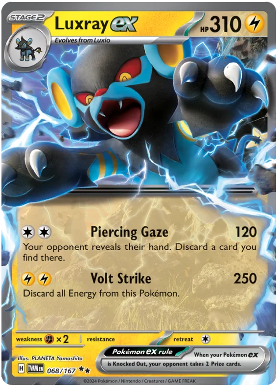 Luxray ex Twilight Masquerade Pokemon Single 068/167
