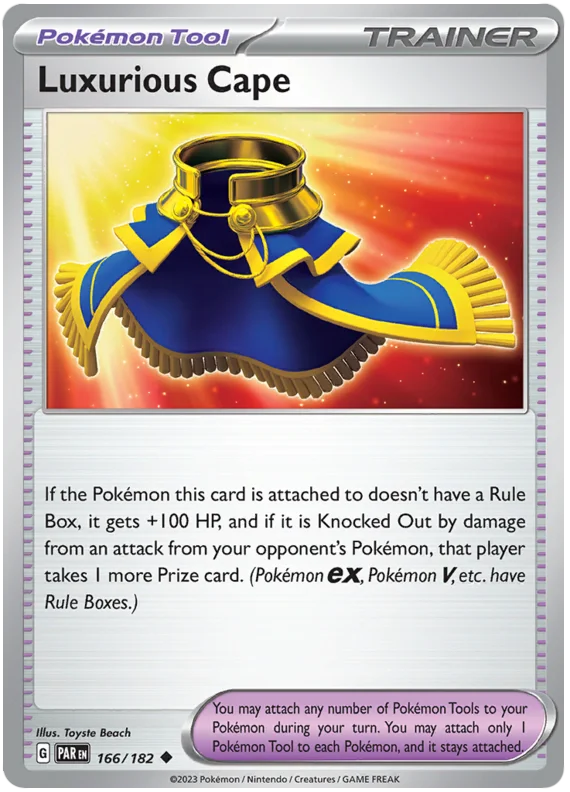 Luxurious Cape Paradox Rift Single Pokemon Card 166/182