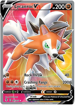 Lycanroc V (Full Art) 187/203 - Pokemon TCG Evolving Skies card