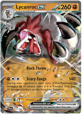 Lycanroc ex Paldea Evolved Single Pokemon Card
