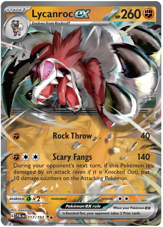 Lycanroc ex Paldea Evolved Single Pokemon Card