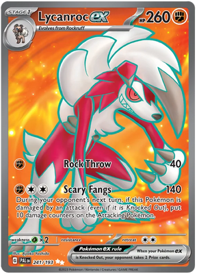 Lycanroc ex Full Art Paldea Evolved Single Pokemon Card
